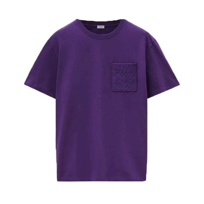 [Loewe] Pocket Tonal Logo Relaxed Fit T-ShirtT-ShirtsLoeweDPUS Designer Outlet0011107519CyclamenS[Loewe] Pocket Tonal Logo Relaxed Fit T-Shirt