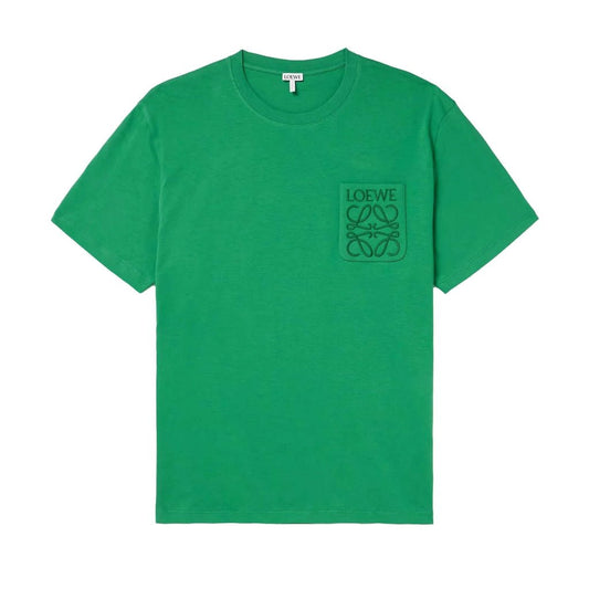 [Loewe] Pocket Tonal Logo Relaxed Fit T-ShirtT-ShirtsLoeweDPUS Designer Outlet0011107635GreenS[Loewe] Pocket Tonal Logo Relaxed Fit T-Shirt