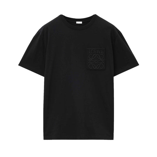 Loewe Relaxed Fit Tonal Pocket Logo T-Shirt in Black