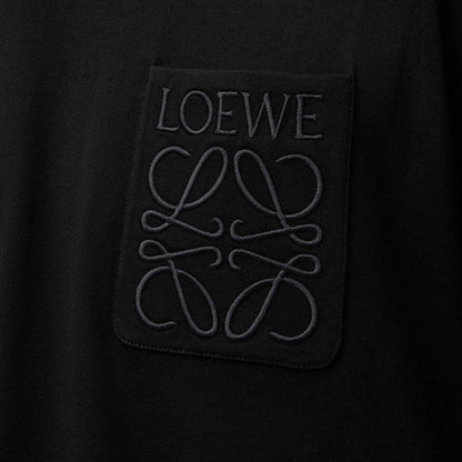 Loewe Relaxed Fit Tonal Pocket Logo T-Shirt in Black
