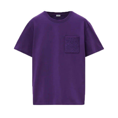 Loewe Relaxed Fit Tonal Pocket Logo T-Shirt in Cyclamen