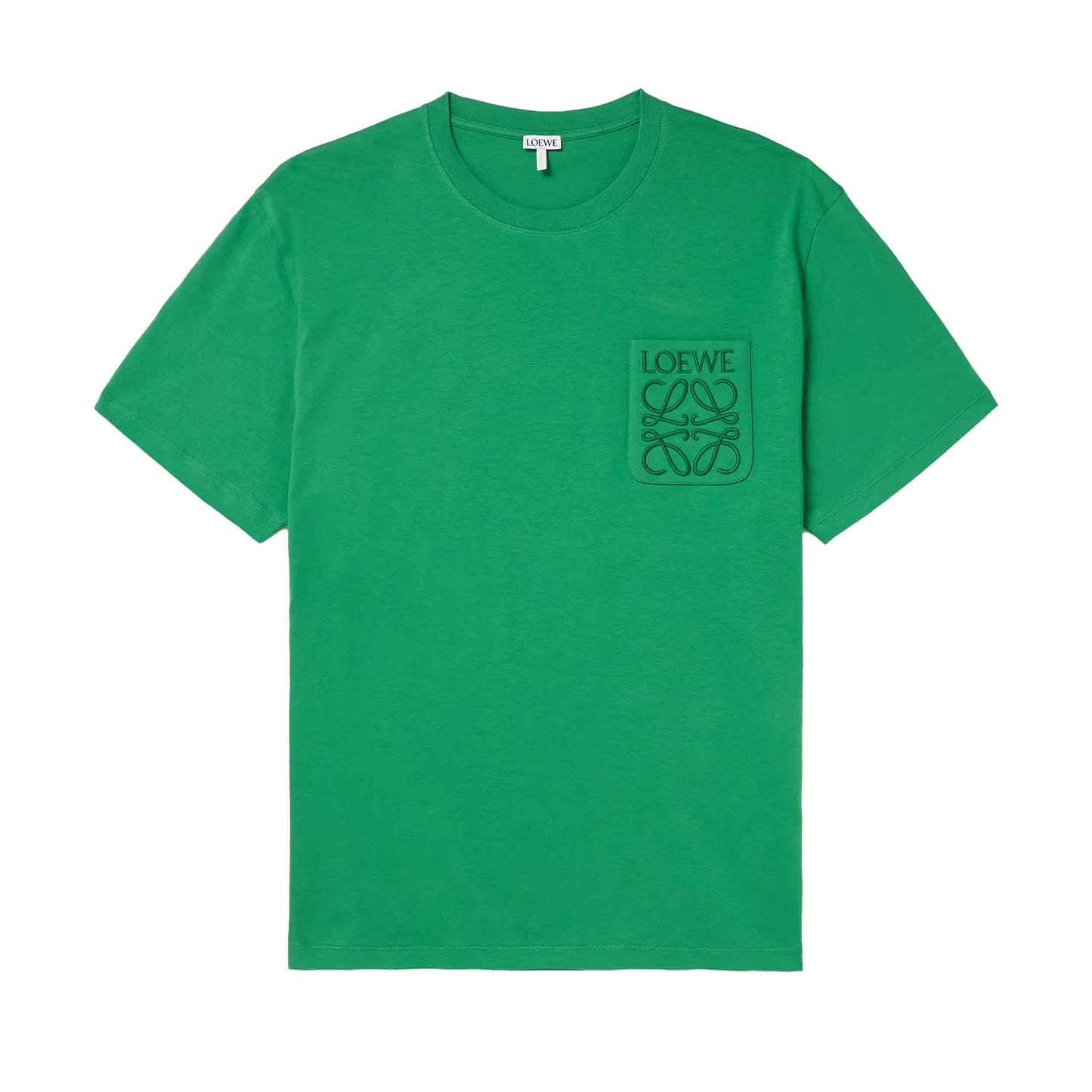Loewe Relaxed Fit Tonal Pocket Logo T-Shirt in Tennis Green