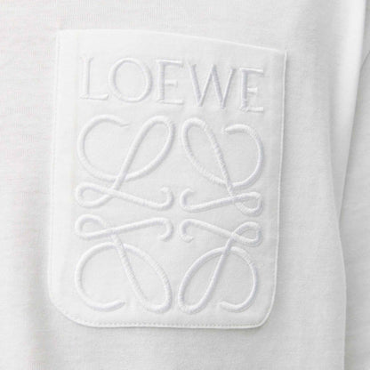 Loewe Relaxed Fit Tonal Pocket Logo T-Shirt in White
