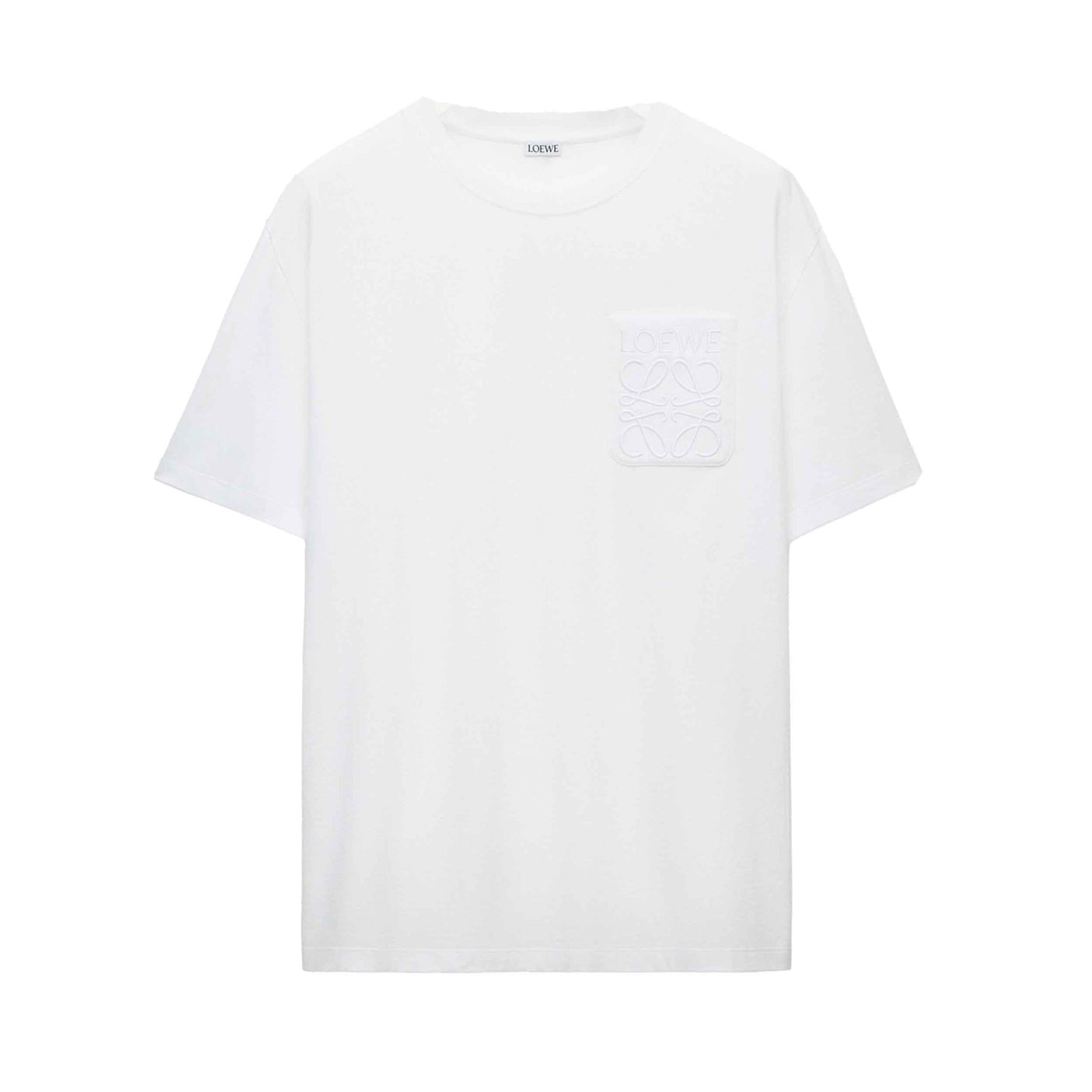 Loewe Relaxed Fit Tonal Pocket Logo T-Shirt in White