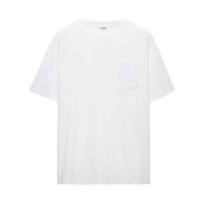 Loewe Relaxed Fit Tonal Pocket Logo T-Shirt in White