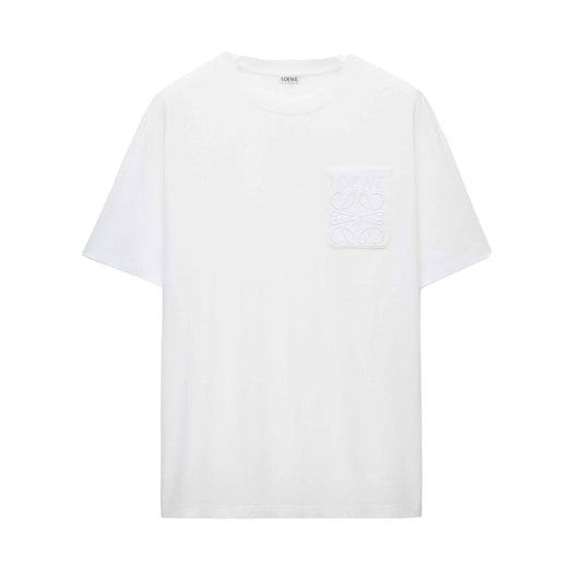 Loewe Relaxed Fit Tonal Pocket Logo T-Shirt in White