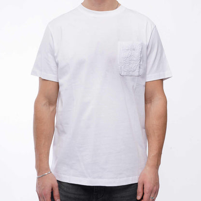 Loewe Relaxed Fit Tonal Pocket Logo T-Shirt in WhiteT-ShirtsLoeweDPUS Designer Outlet0011107435SLoewe Relaxed Fit Tonal Pocket Logo T-Shirt in White