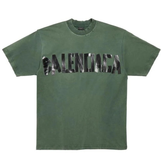 Balenciaga New Tape Type T-Shirt in Green