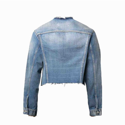 Maison Margiela Cropped Denim Jacket L's WashCoats & JacketsMaison MargielaDPUS Designer Outlet8054326624077Sky blueIT38Maison Margiela Cropped Denim Jacket L's Wash