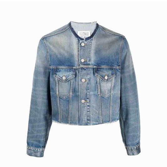 Maison Margiela Cropped Denim Jacket L's WashCoats & JacketsMaison MargielaDPUS Designer Outlet8054326624077Sky blueIT38Maison Margiela Cropped Denim Jacket L's Wash