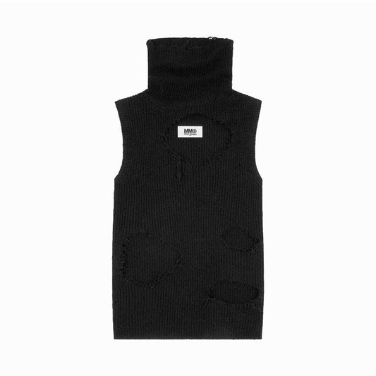 Maison Margiela MM6 Distressed Roll Neck Sweater BlackSweaterMaison MargielaDPUS Designer Outlet8053460187561BlackIT38Maison Margiela MM6 Distressed Roll Neck Sweater Black