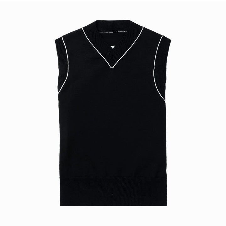 Maison Margiela MM6 Piped Trim Wool Blend BlackSweaterMaison MargielaDPUS Designer Outlet8053460555995BlackMMaison Margiela MM6 Piped Trim Wool Blend Black