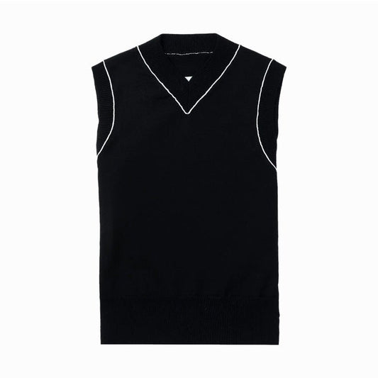 Maison Margiela MM6 Piped Trim Wool Blend BlackSweaterMaison MargielaDPUS Designer Outlet8053460555995BlackMMaison Margiela MM6 Piped Trim Wool Blend Black