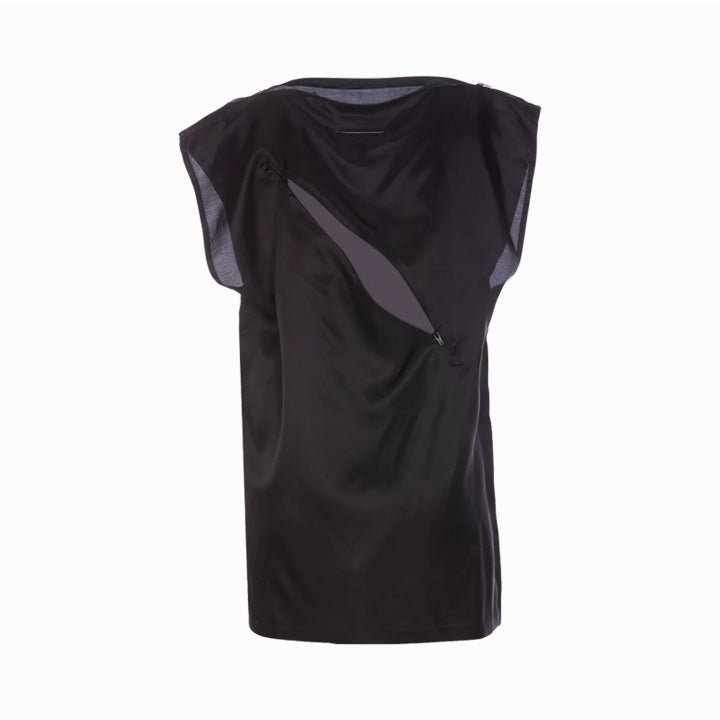 Maison Margiela MM6 Zip Detail Top BlackTopMaison MargielaDPUS Designer Outlet8059039210326BlackIT38Maison Margiela MM6 Zip Detail Top Black