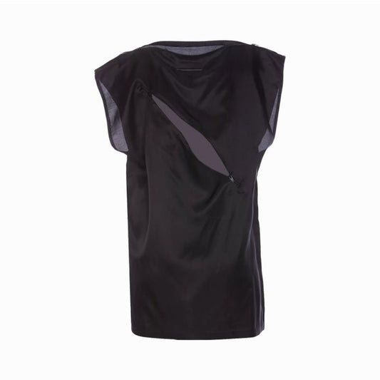 Maison Margiela MM6 Zip Detail Top BlackTopMaison MargielaDPUS Designer Outlet8059039210326BlackIT38Maison Margiela MM6 Zip Detail Top Black