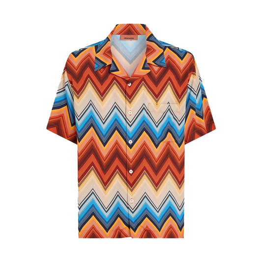 Missoni Gradient Zig Zag Bowling ShirtShirtsMissoniDPUS Designer Outlet8053147479040RedLMissoni Gradient Zig Zag Bowling Shirt