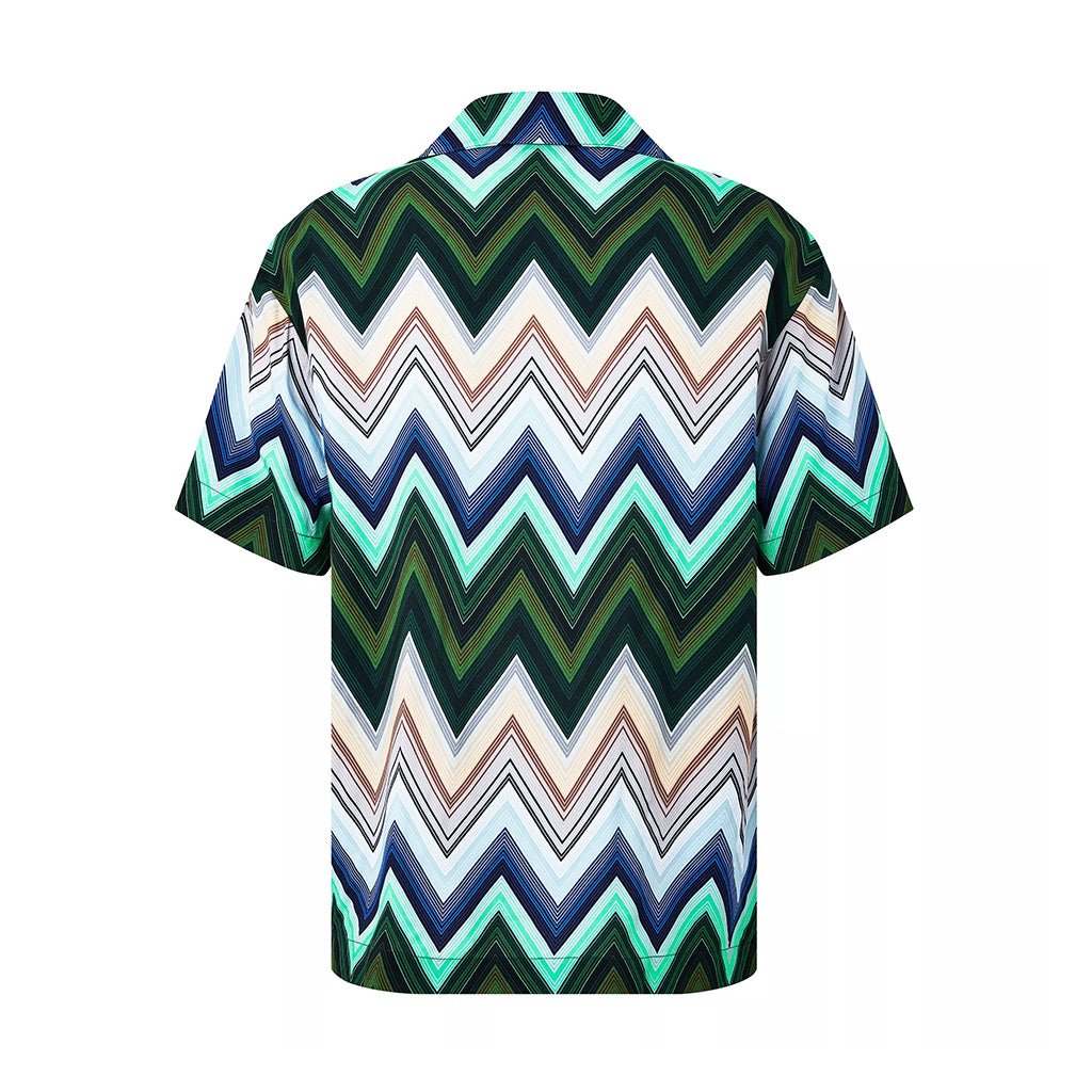 Missoni Gradient Zig Zag Bowling ShirtShirtsMissoniDPUS Designer Outlet8053147501857GreenMMissoni Gradient Zig Zag Bowling Shirt