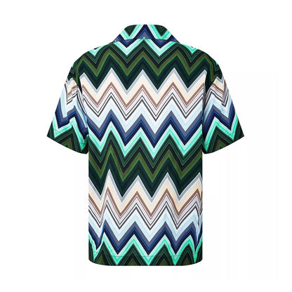 Missoni Gradient Zig Zag Bowling ShirtShirtsMissoniDPUS Designer Outlet8053147501857GreenMMissoni Gradient Zig Zag Bowling Shirt