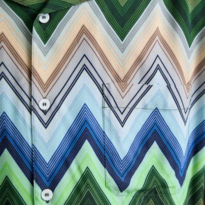 Missoni Gradient Zig Zag Bowling ShirtShirtsMissoniDPUS Designer Outlet8053147501857GreenMMissoni Gradient Zig Zag Bowling Shirt