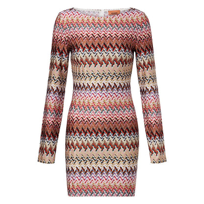 Missoni Raschel Zig Zag Boat Neck Mini DressDressesMissoniDPUS Designer OutletDS25WG0J-BR012L-SM9QY-448053147599786MultiIT44Missoni Raschel Zig Zag Boat Neck Mini Dress