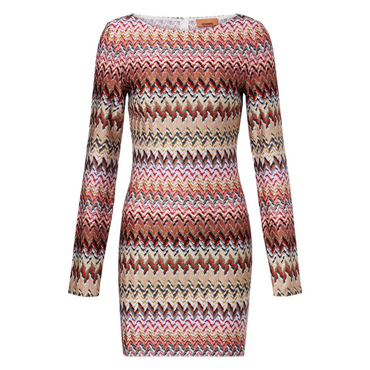 Missoni Raschel Zig Zag Boat Neck Mini DressDressesMissoniDPUS Designer OutletDS25WG0J-BR012L-SM9QY-448053147599786MultiIT44Missoni Raschel Zig Zag Boat Neck Mini Dress