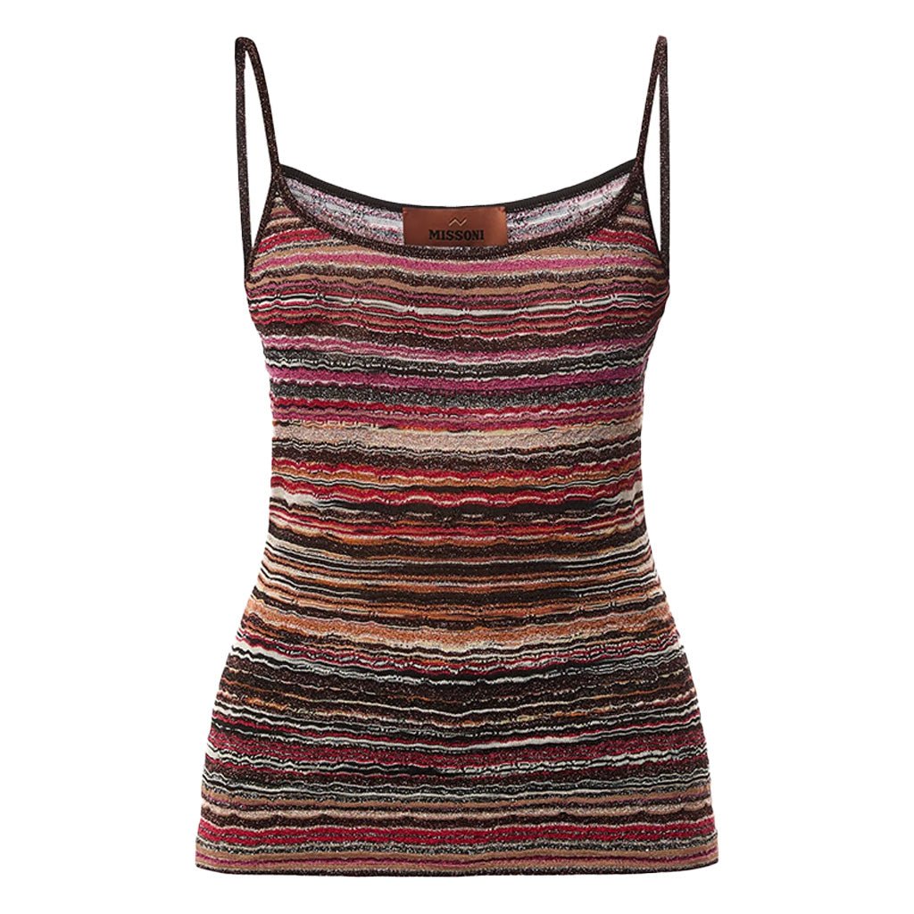 Missoni Rib Knit Stripe Tank TopTopMissoniDPUS Designer Outlet8053147490175MultiIT44Missoni Rib Knit Stripe Tank Top