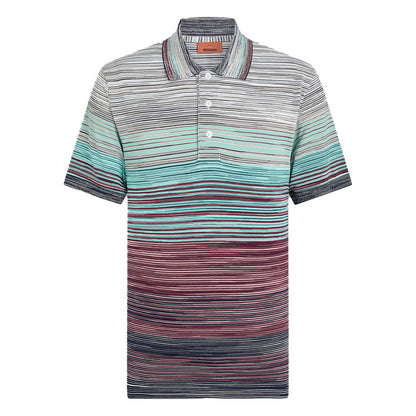 Missoni Shaded Slub Polo ShirtPolosMissoniDPUS Designer Outlet8053147214689Red/BlueMMissoni Shaded Slub Polo Shirt