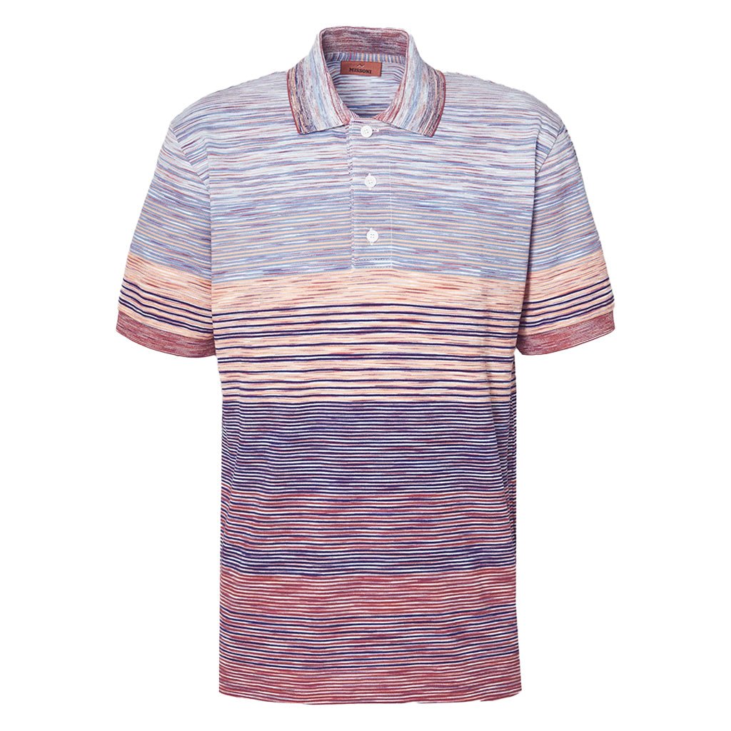 Missoni Shaded Slub Polo ShirtPolosMissoniDPUS Designer Outlet8053147485850Orange/RedLMissoni Shaded Slub Polo Shirt
