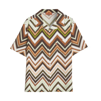 Missoni Short Sleeve ShirtShirtsMissoniDPUS Designer Outlet8053147004419Green/BrownMMissoni Short Sleeve Shirt