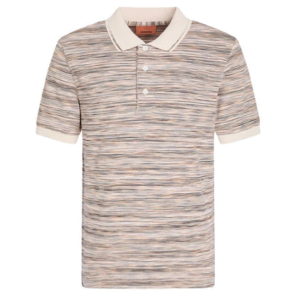 Missoni Space Dyed Short Sleeve PoloPolosMissoniDPUS Designer OutletUC22W201-BJ001G-F201B-S8053147173795White/OrangeSMissoni Space Dyed Short Sleeve Polo