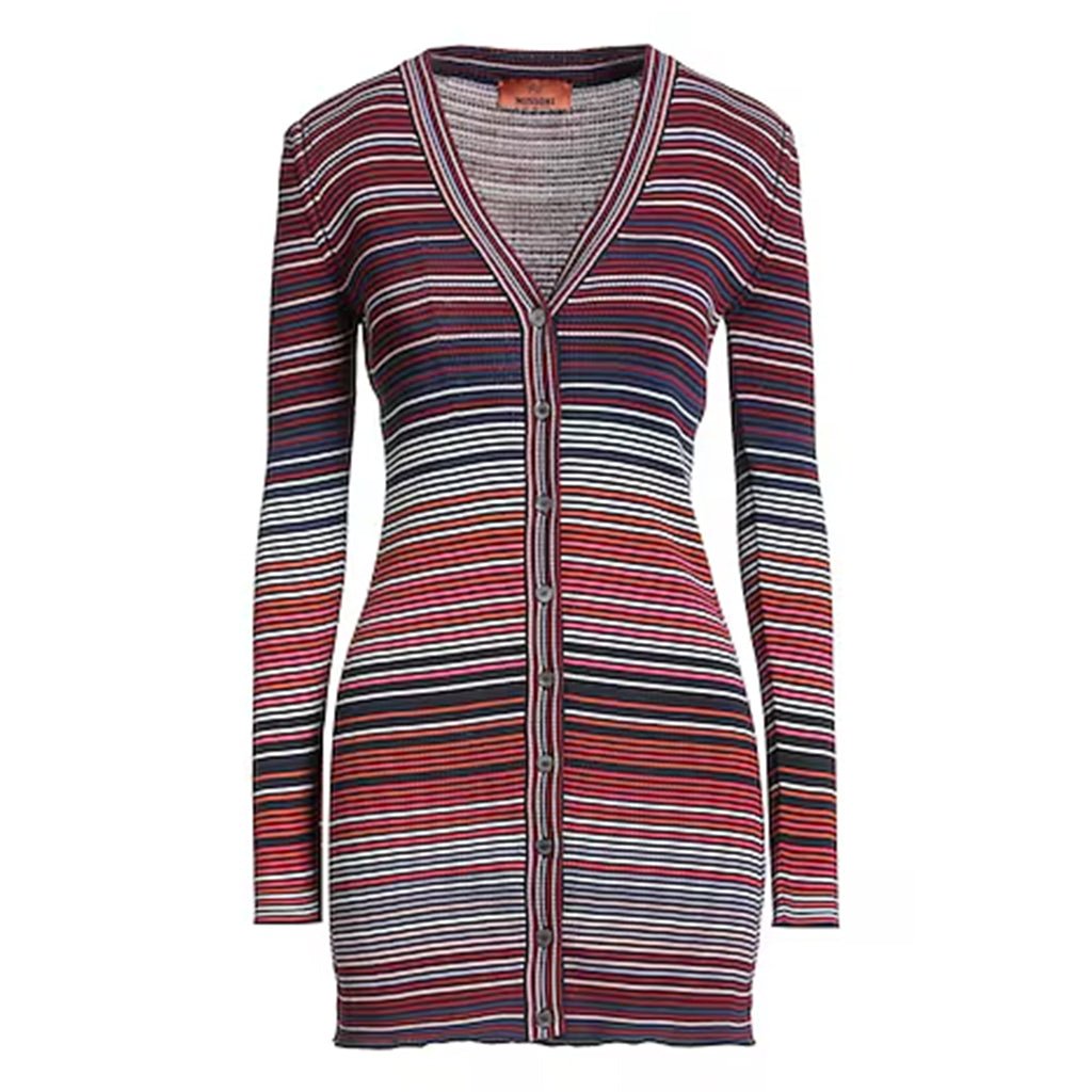 Missoni Striped CardiganDressesMissoniDPUS Designer Outlet8053147003412Dark TonesIT40Missoni Striped Cardigan
