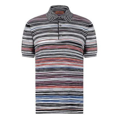 Missoni Striped Short Sleeved Polo ShirtPolosMissoniDPUS Designer OutletUS23W201-BK012Q-SM8YS-528051575853586BlackIT52Missoni Striped Short Sleeved Polo Shirt