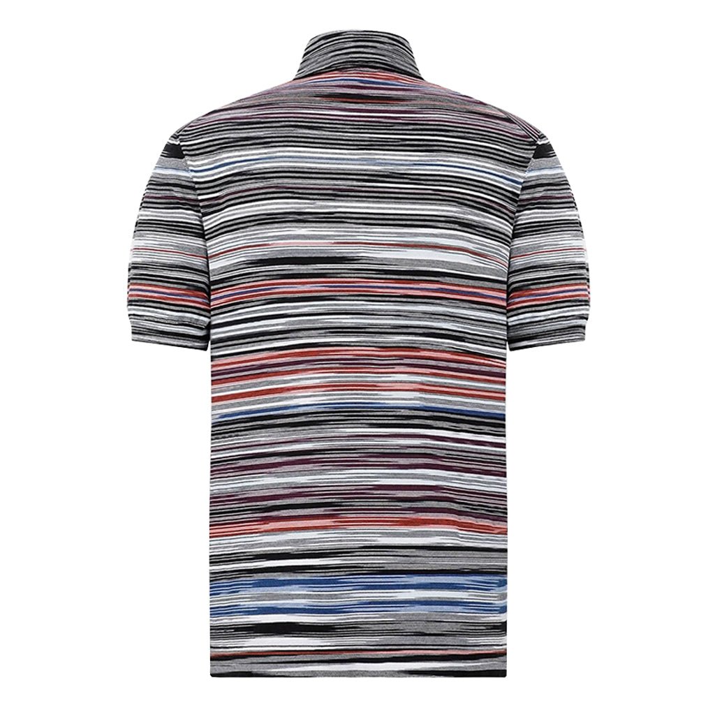 Missoni Striped Short Sleeved Polo ShirtPolosMissoniDPUS Designer OutletUS23W201-BK012Q-SM8YS-528051575853586BlackIT52Missoni Striped Short Sleeved Polo Shirt