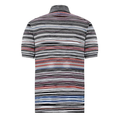 Missoni Striped Short Sleeved Polo ShirtPolosMissoniDPUS Designer OutletUS23W201-BK012Q-SM8YS-528051575853586BlackIT52Missoni Striped Short Sleeved Polo Shirt
