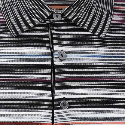 Missoni Striped Short Sleeved Polo ShirtPolosMissoniDPUS Designer OutletUS23W201-BK012Q-SM8YS-528051575853586BlackIT52Missoni Striped Short Sleeved Polo Shirt