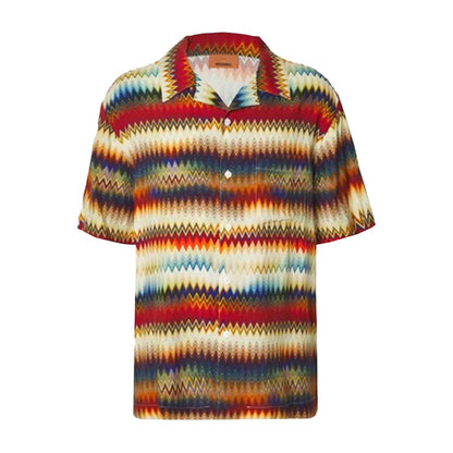 Missoni Zig Zag Bowling ShirtShirtsMissoniDPUS Designer Outlet8053147491967OrangeMMissoni Zig Zag Bowling Shirt