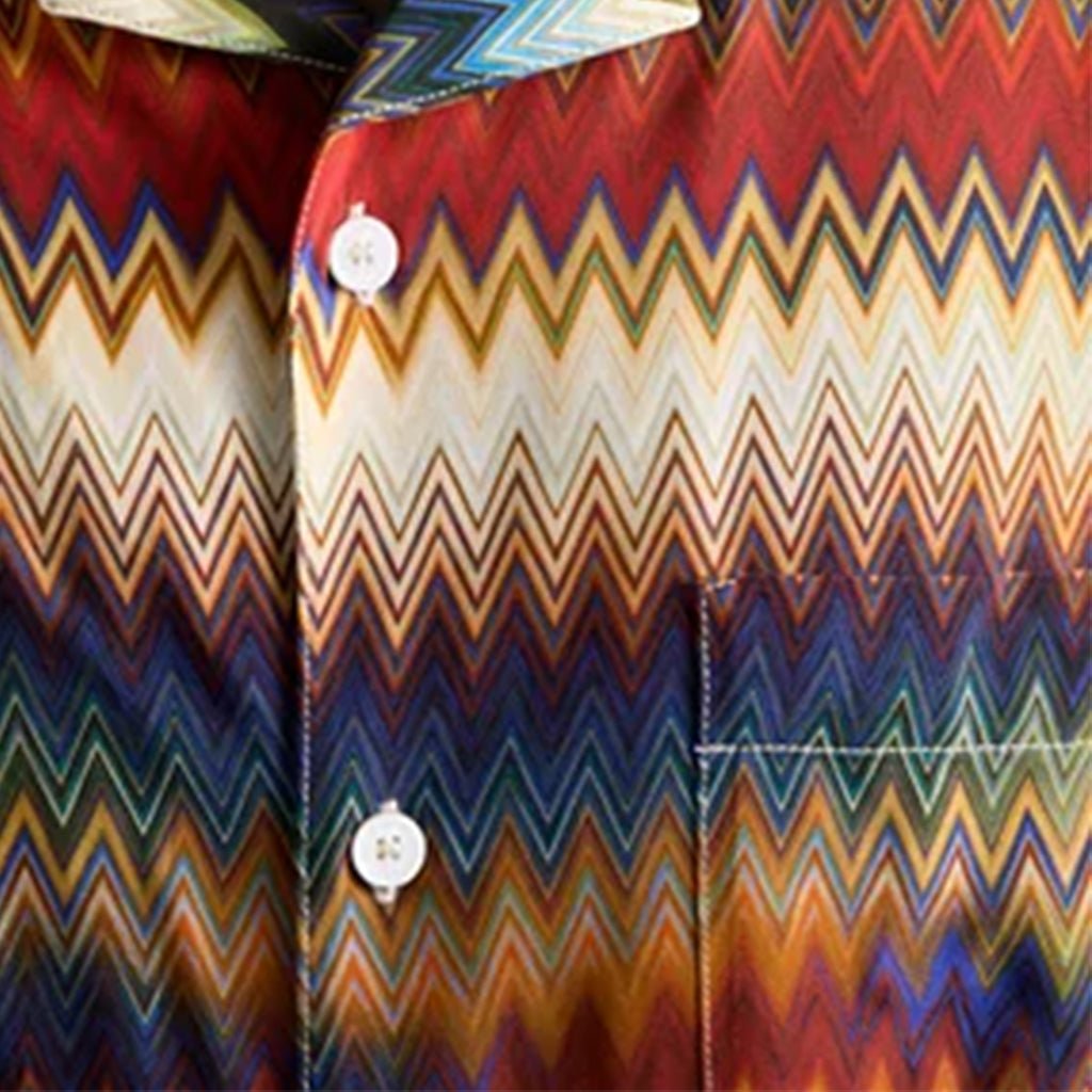 Missoni Zig Zag Bowling ShirtShirtsMissoniDPUS Designer Outlet8053147491967OrangeMMissoni Zig Zag Bowling Shirt