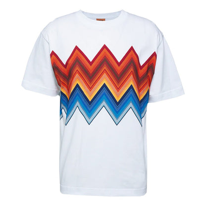 Missoni Zig Zag Print Detail T-ShirtT-ShirtsMissoniDPUS Designer Outlet8053147214993RedMMissoni Zig Zag Print Detail T-Shirt