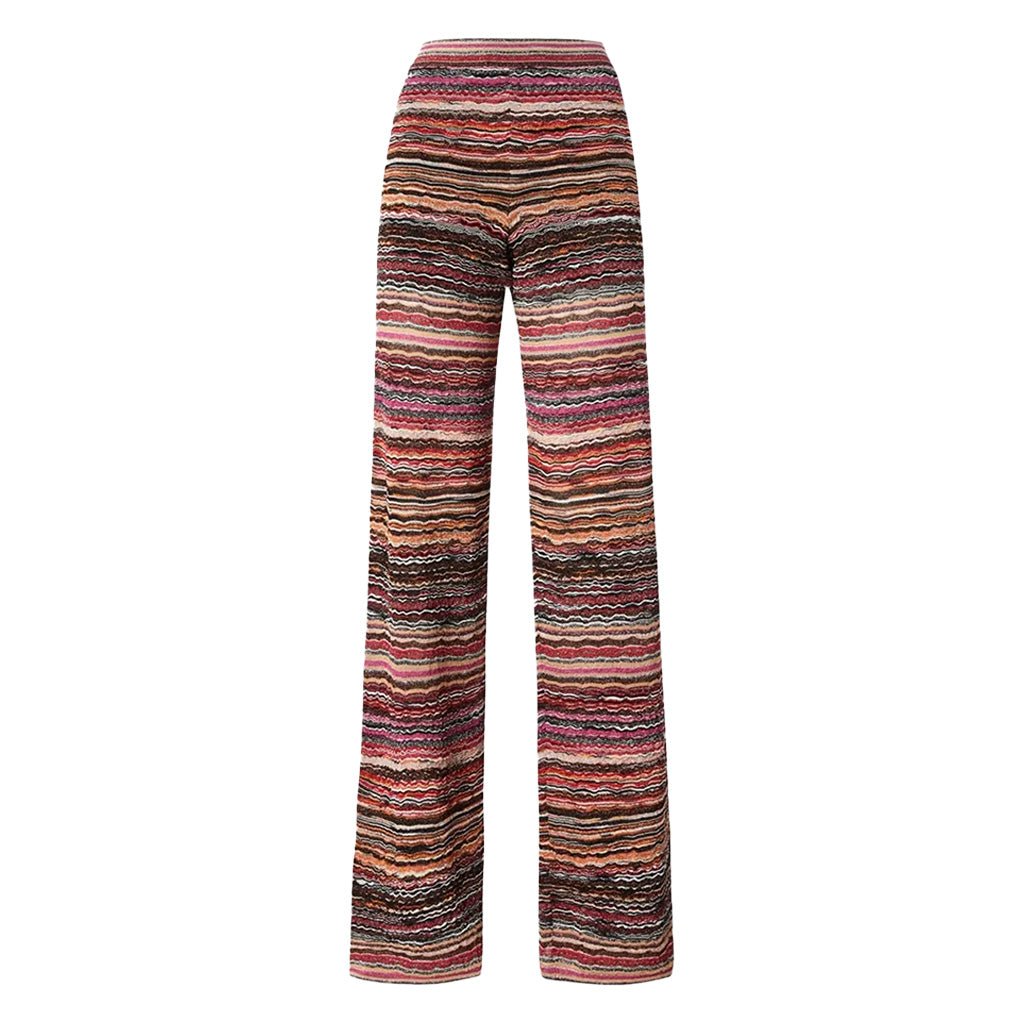 Missoni Zig Zag Striped Lame Flared TrousersTrousersMissoniDPUS Designer Outlet8053147481241MultiIT44Missoni Zig Zag Striped Lame Flared Trousers
