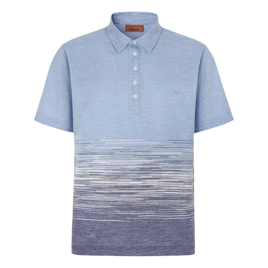 Missoni Zigzag Embroidery Slub Polo ShirtPolosMissoniDPUS Designer OutletUS25S20B-BJ00MR-S72IZ-M8053147501284BlueMMissoni Zigzag Embroidery Slub Polo Shirt