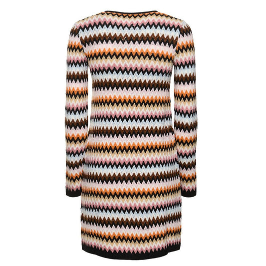 Missoni Zigzag Keyhole Wool Mini DressDressesMissoniDPUS Designer Outlet8053147117331MultiIT40Missoni Zigzag Keyhole Wool Mini Dress