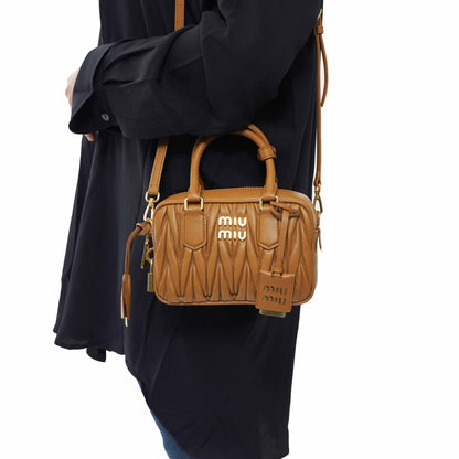 [Miu Miu] Arcadie Matelassé Nappa Leather BagBagsMiu MiuDPUS Designer Outlet1541269557898050242453050Caramel[Miu Miu] Arcadie Matelassé Nappa Leather Bag