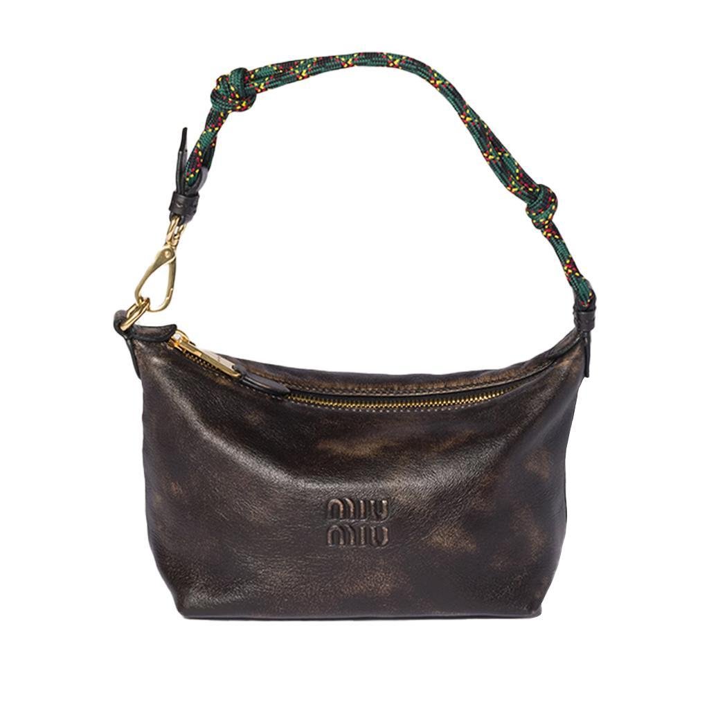 Miu Miu Leather PouchBagsMiu MiuDPUS Designer Outlet1541228267178056811302446Brown & GreenMiu Miu Leather Pouch