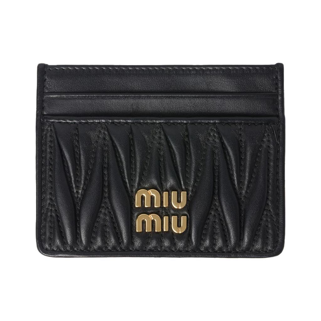 Miu Miu Matelassé Nappa Leather Card HolderAccessoriesMiu MiuDPUS Designer Outlet1541252709518050242537675BlackMiu Miu Matelassé Nappa Leather Card Holder