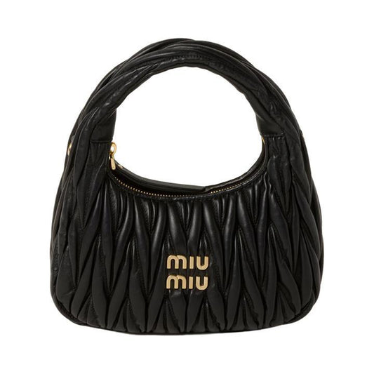 Miu Miu Wander Matelassé Nappa Leather HoboBagsMiu MiuDPUS Designer Outlet1541222048368050242532038BlackMiu Miu Wander Matelassé Nappa Leather Hobo