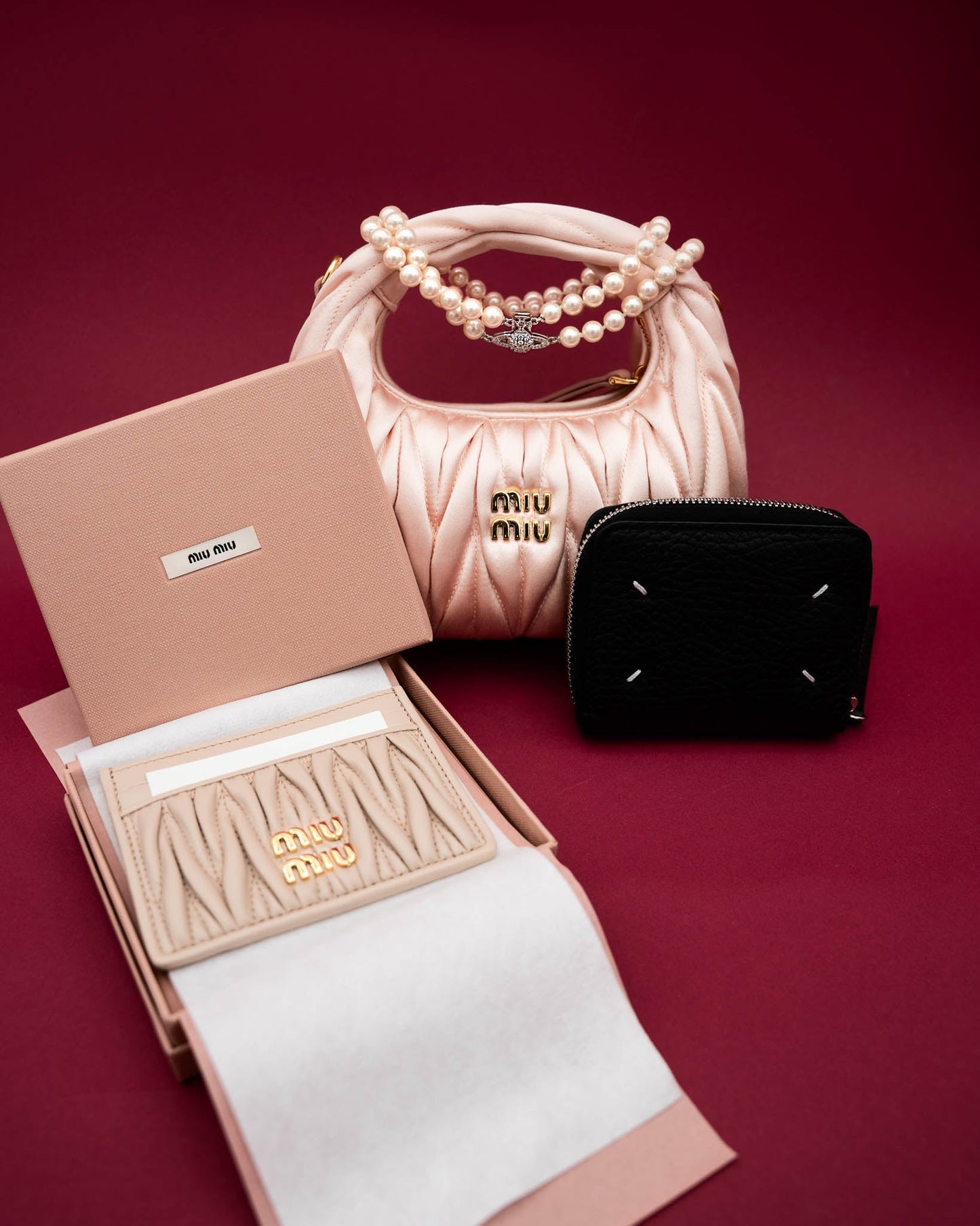 [Miu Miu] Wander Matelassé Satin Mini - BagBagsMiu MiuDPUS Designer Outlet1541299541478050242288126Pink[Miu Miu] Wander Matelassé Satin Mini - Bag