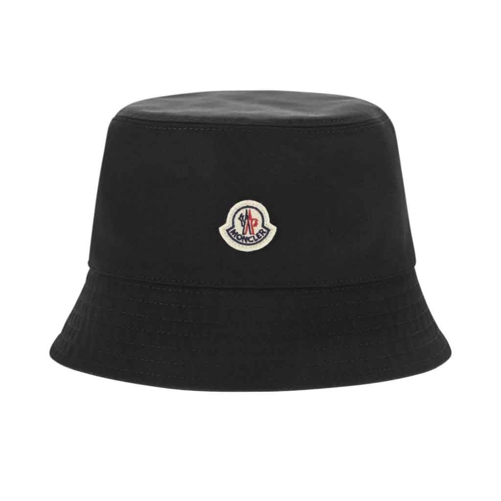 Moncler Cotton Blend Bucket Hat in BlackHatsMonclerDPUS Designer Outlet8050592256936SMoncler Cotton Blend Bucket Hat in Black