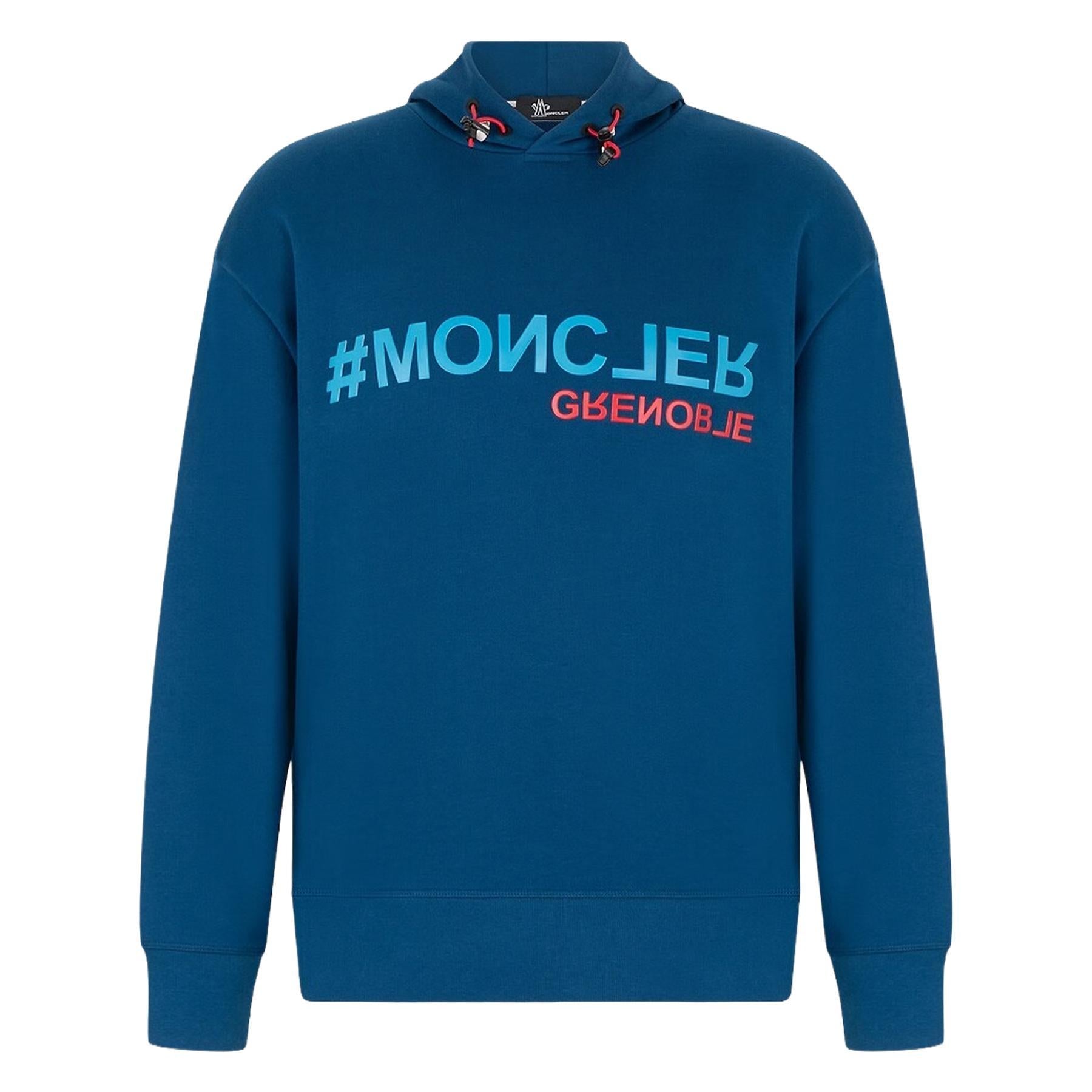 Moncler Grenoble Men's Logo Hoodie in BlueMonclerDPUS Designer Outlet203001214338055724248407LMoncler Grenoble Men's Logo Hoodie in Blue
