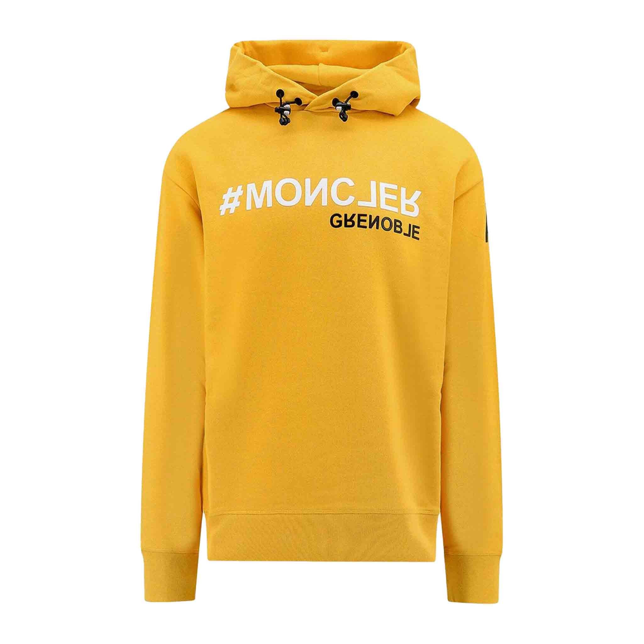 Moncler Grenoble Mens Logo Hoodie in YellowHoodiesMonclerDPUS8053875484354SMoncler Grenoble Mens Logo Hoodie in Yellow