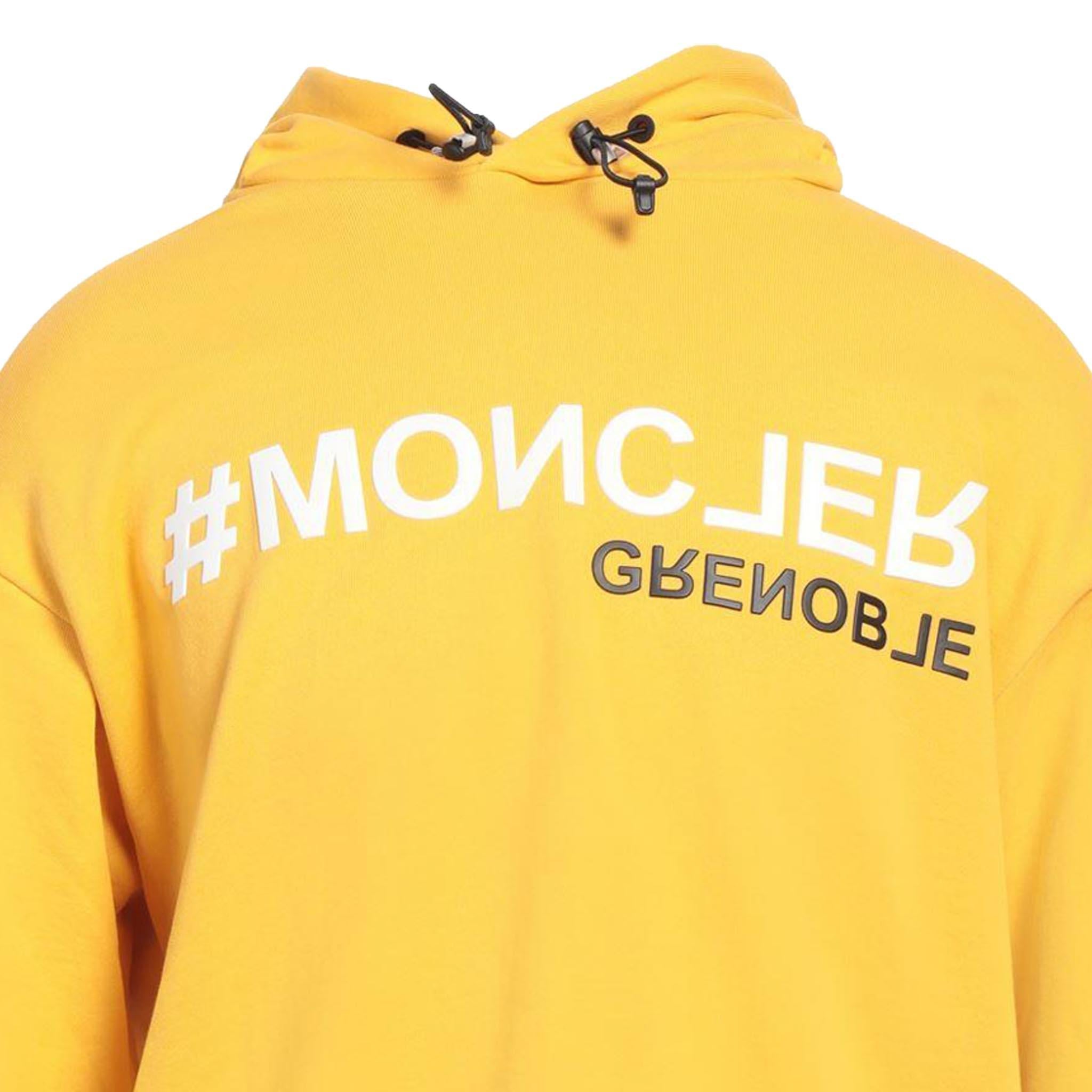 Moncler Grenoble Men's Logo Hoodie in Yellow – DPUS Designer Outlet